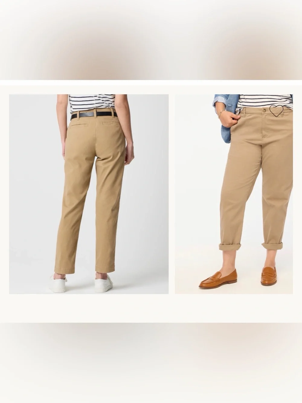 J.CREW High-rise girlfriend chino pant Size 6 NWOT